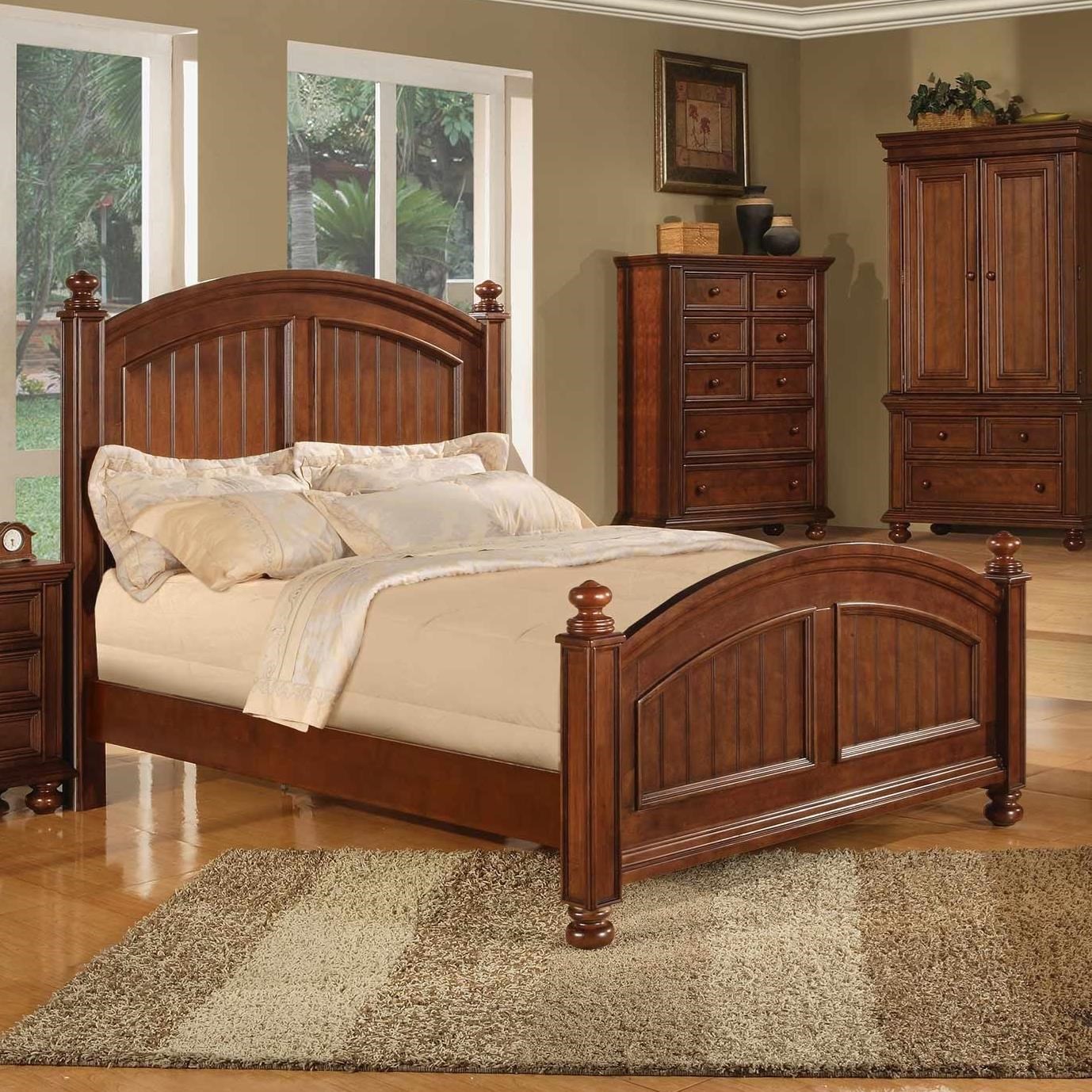 Winners Only Cape Cod Transitional Panel Full Bed with Bun Feet